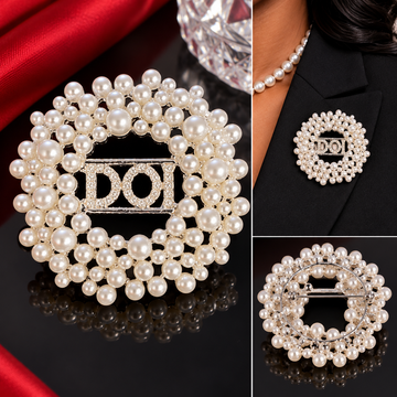 DOI Pearl Burst Brooch