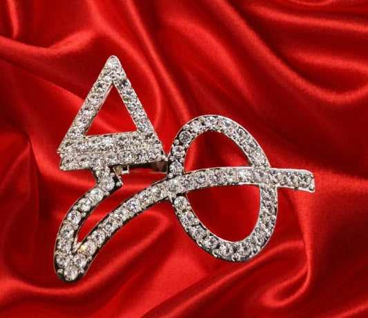 Bling Delta Symbol Brooch