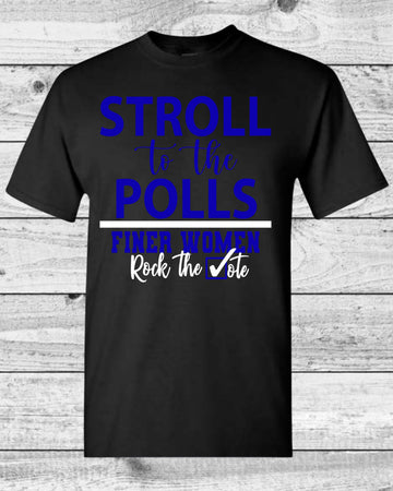 Royal Blue & White Stroll to the Polls